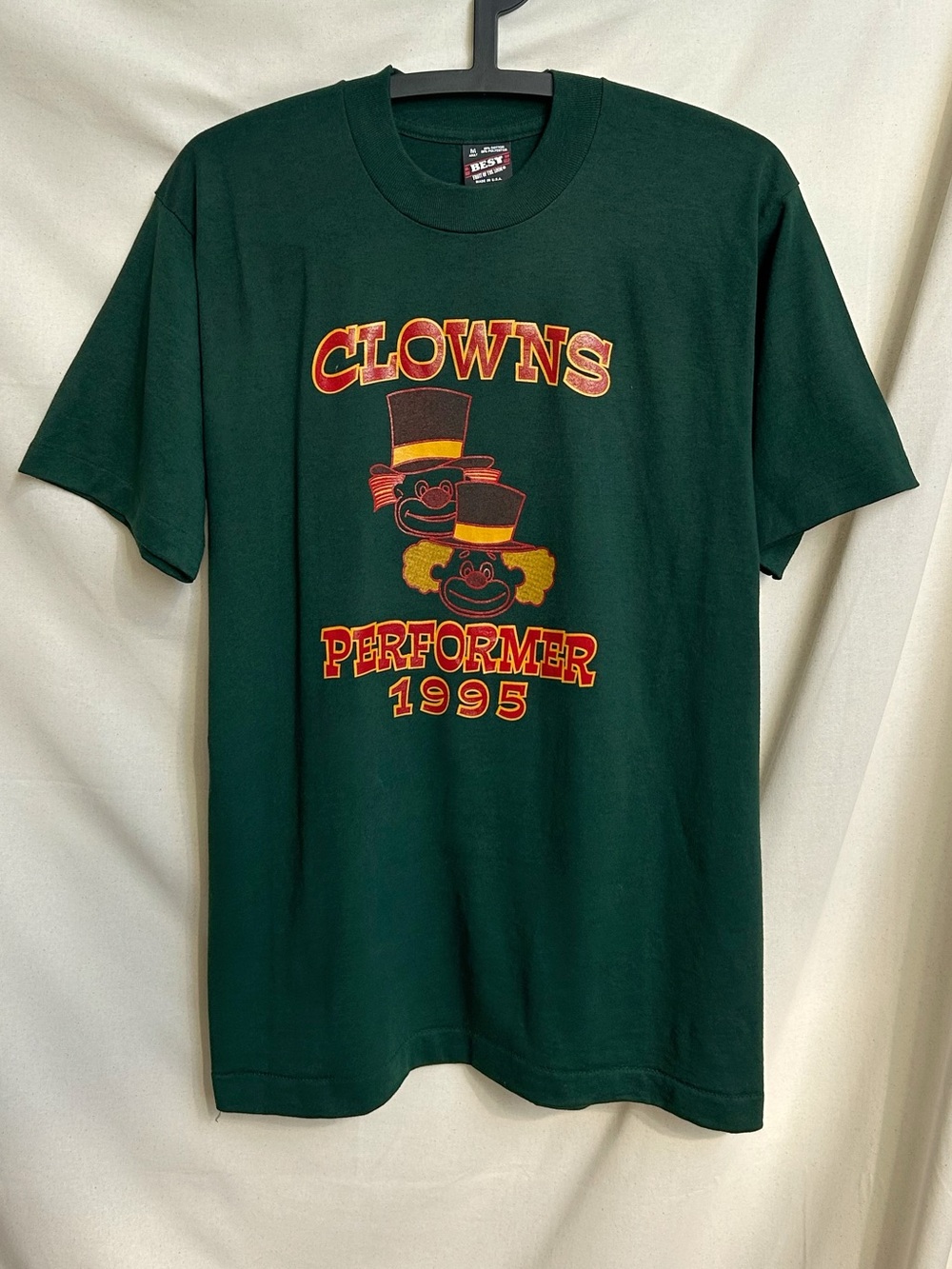 90s vintage Clowns Performer 1995 T-shirt Single Stitch Circus Clowncore.